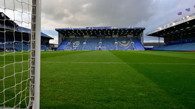 Portsmouth's Fratton Park stadium before kick-off against Plymouth Argyle