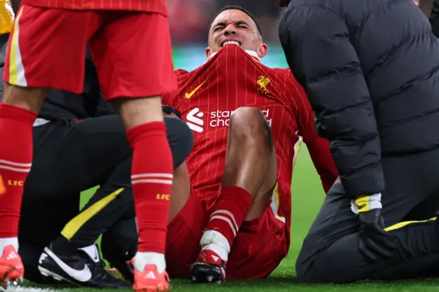 Trent Alexander-Arnold in pain