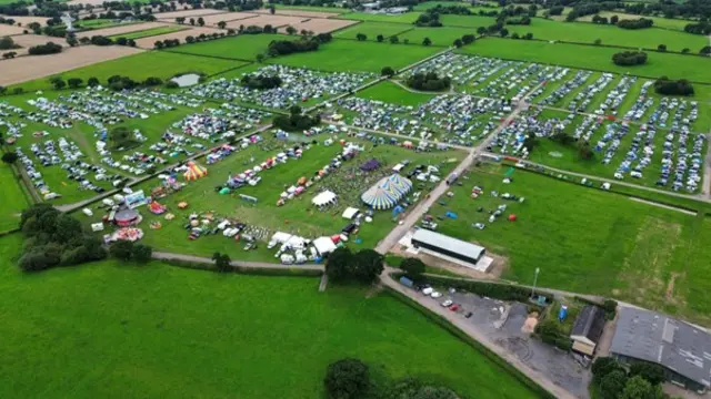 Aerial view of Dubbed Out Festival
