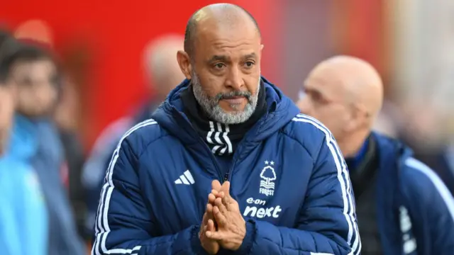 Nuno Espirito Santo, the Nottingham Forest head coach, during a match.