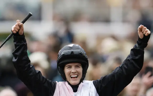 Rachael Blackmore celebrates