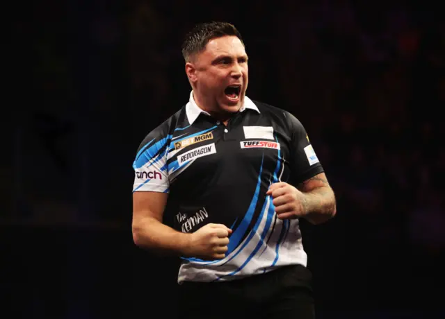 Gerwyn Price celebrates