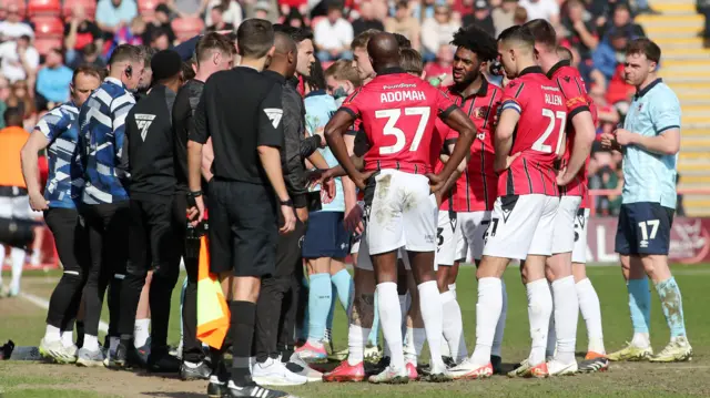 Mat Sadler talks to his players