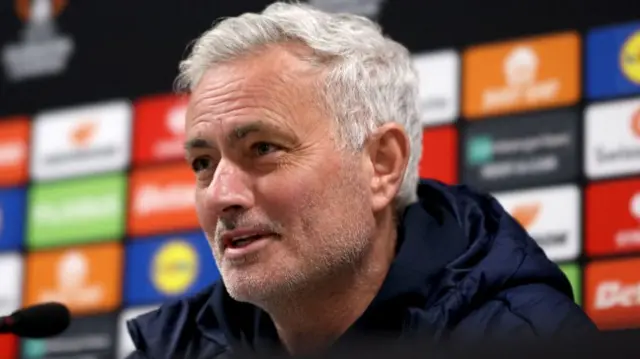 Jose Mourinho speaks to the media ahead of the second leg against Rangers.