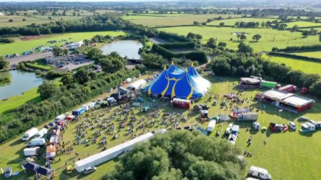 Overhead shot of Deva Fest