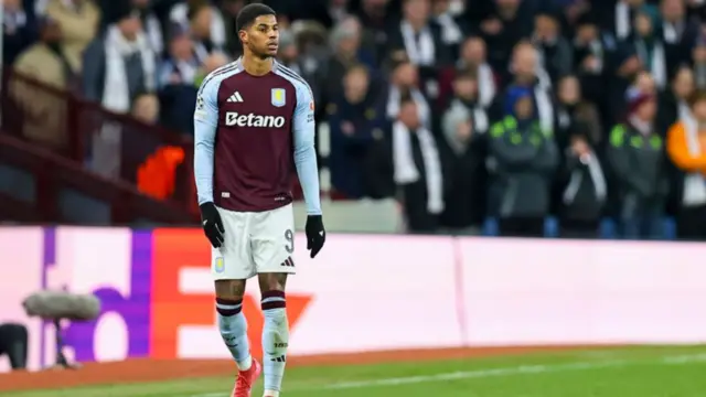 Rashford in action for Aston Villa.