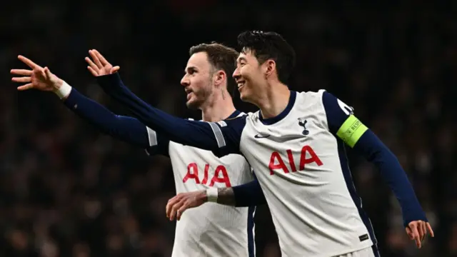 James Maddison and Son Heung-min