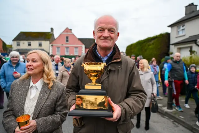 Willie Mullins with the Gold Cup