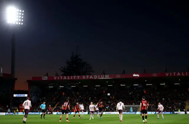 General view inside the stadium during the Premier League match between AFC Bournemouth and Brentford FC