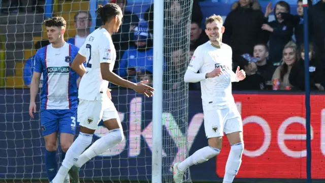 Callum Maycock celebrates a goal
