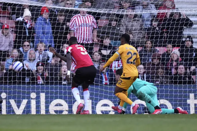 Southampton's Paul Onuachu scores their side's first goal