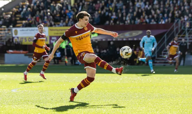 Tom Sparrow tries his luck for Motherwell