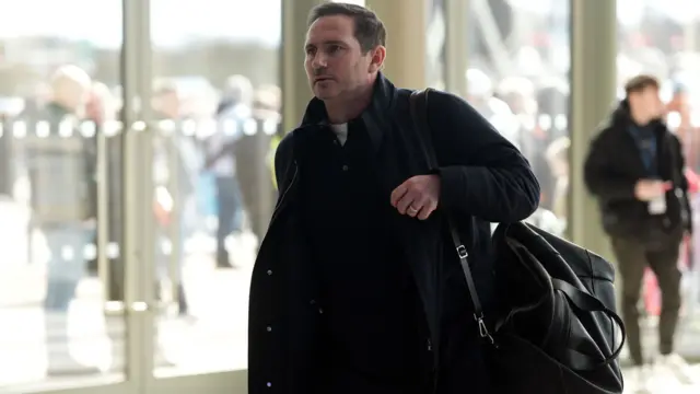 Frank Lampard arrives at the CBS Arena