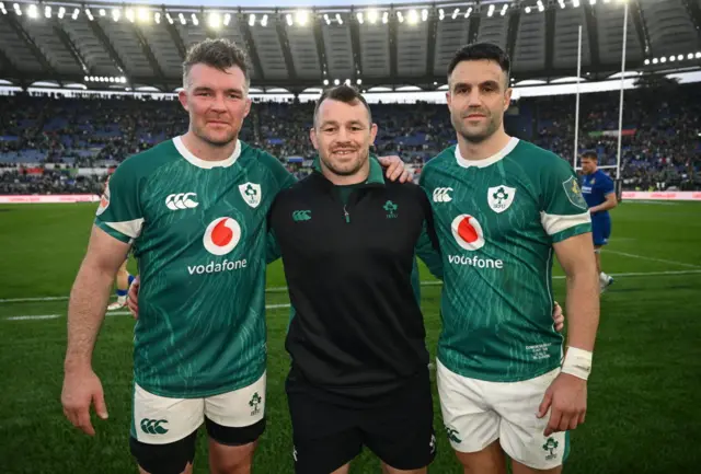 Pete O'Mahony, Cian Healy and COnor Murray