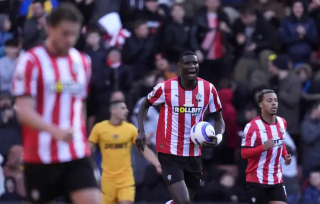 Southampton's Paul Onuachu celebrates scoring their side's first goal