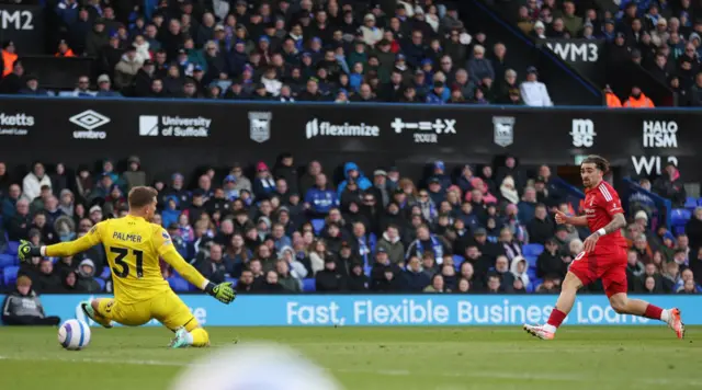 Nottingham Forest's Jota Silva scores their fourth