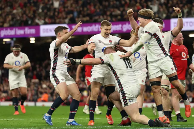 England celebrate