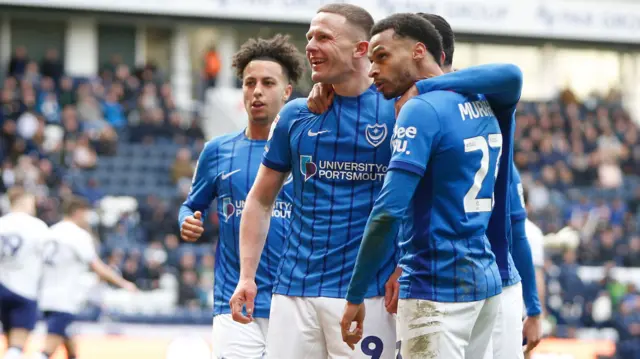 Colby Bishop celebrates his equaliser at Preston