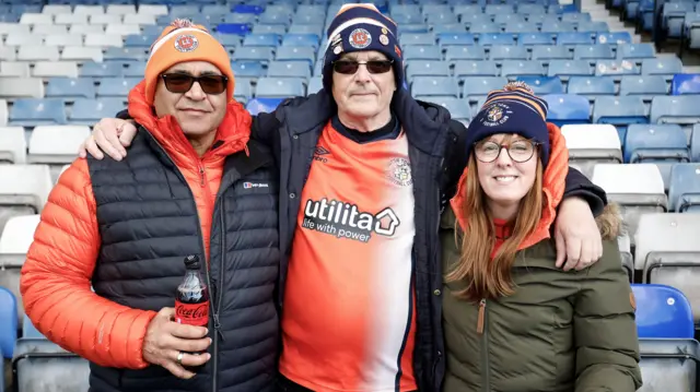 Luton fans inside Kenilworth Road