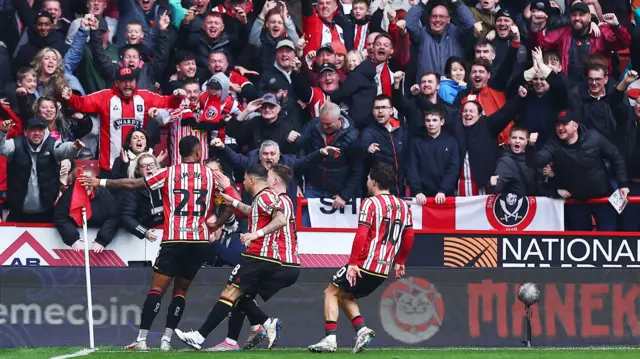 Sheffield United celebrate