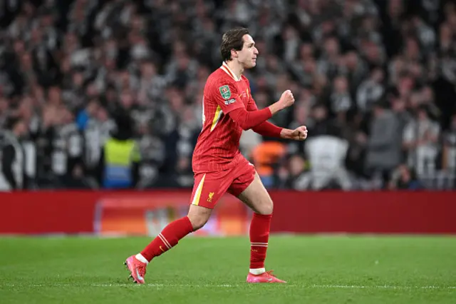 Federico Chiesa of Liverpool celebrates