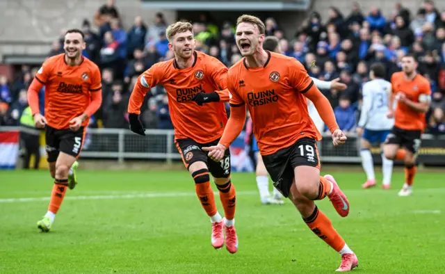 Sam Dalby celebrates