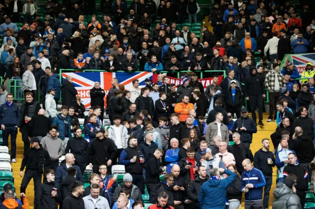 Rangers followers were admitted to the stadium before the home turnstiles opened