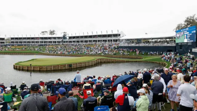 The 17th hole at TPC Sawgrass