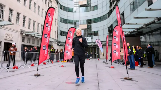 Jamie Laing sets off from London Broadcasting House for his Comic Relief run