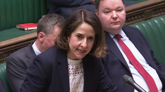 Liz Kendall speaks at the dispatch box in the Commons