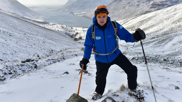 Greg James taking on his Pedal to the Peaks challenge in 2018