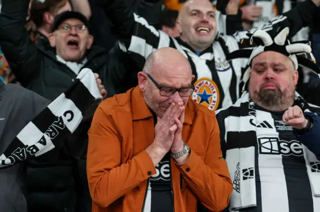 Newcastle fan in tears