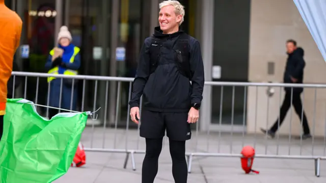 Jamie Laing all smiles before his Comic Relief challenge