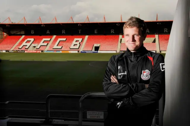 Eddie Howe in 2003 as Bournemouth manager