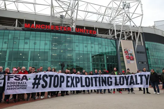 Manchester United supporters during a recent protest