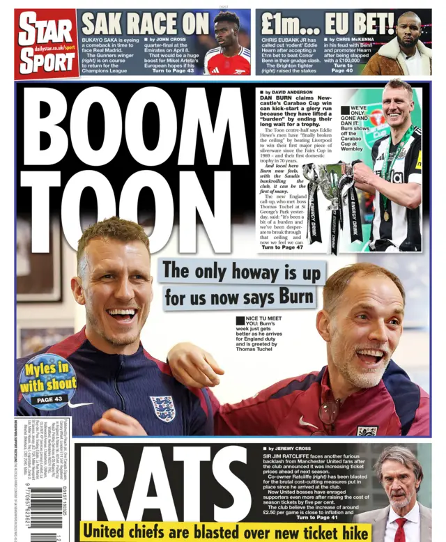 The back page of Tuesday's Daily Star