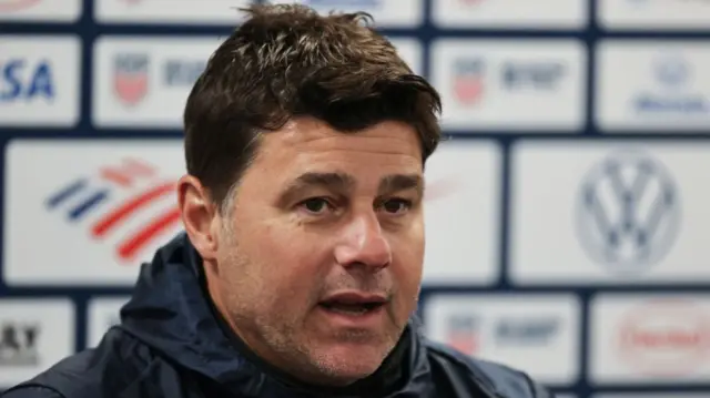 Pochettino during his news conference.