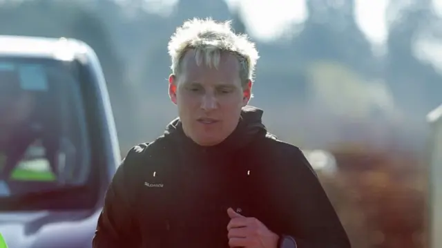 Jamie Laing running on his ultra marathon challenge