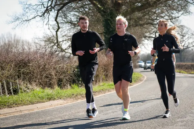 The Traitors winners Jake Brown and Leanne Quigley join Jamie Laing on his ultra marathon runs for Comic Relief