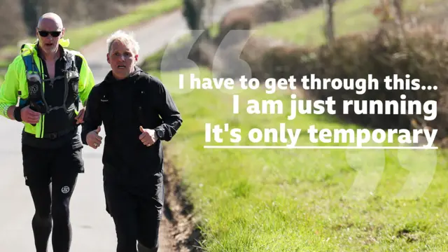 Jamie Laing quote: "I have to get through this... I am just running, it's only temporary."