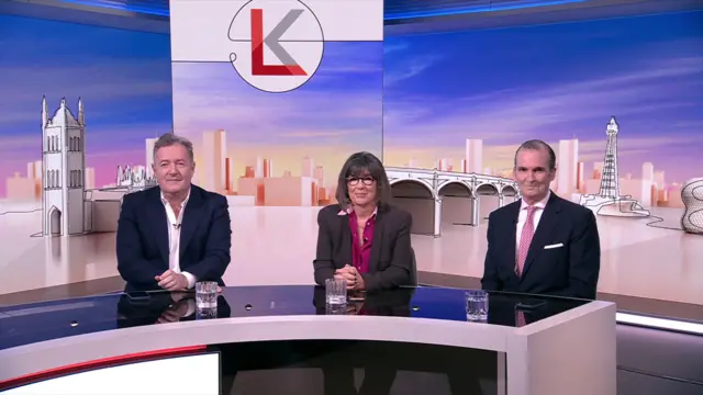 Piers Morgan, Christiane Amanpour and Greg Swanson