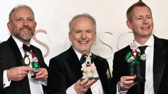 Dutch animator Richard Beek, British animator Nick Park British animator Merlin Crossingham