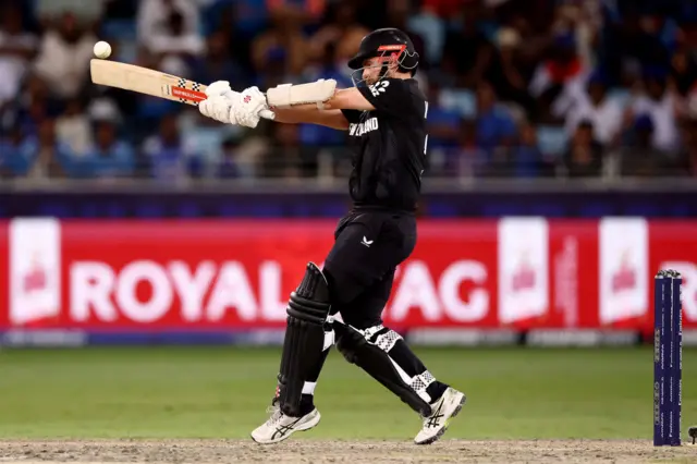 Kane Williamson plays a shot