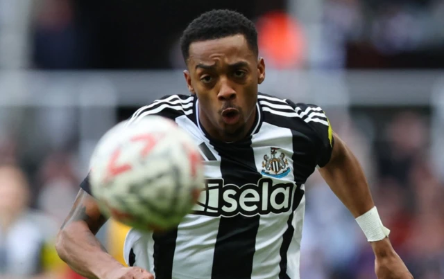 Newcastle United's Joe Willock in action