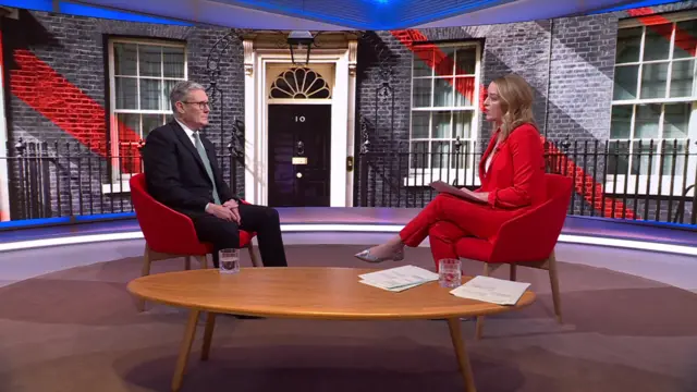 Keir Starmer and Laura Kuenssberg