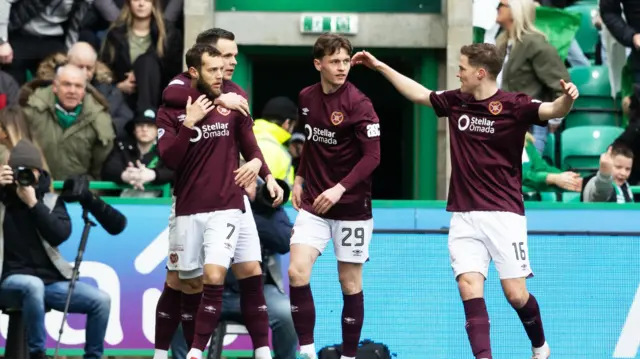 Hearts celebrate