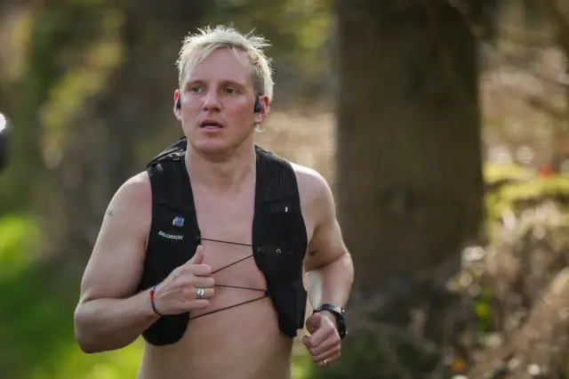 Jamie Laing runs on Day 4 of his Ultra Marathon Man challenge