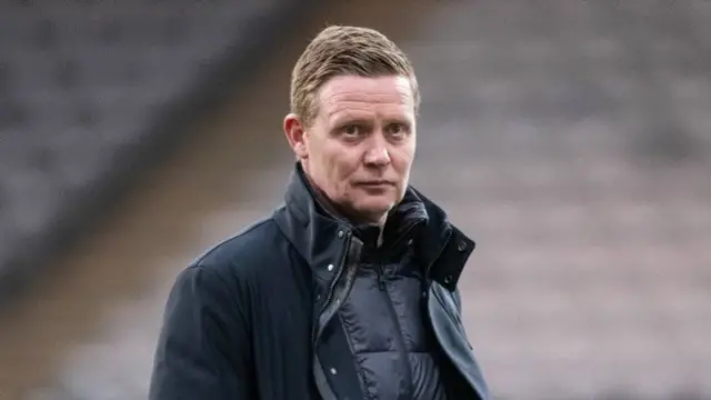 GLASGOW, SCOTLAND - MARCH 22: Raith manager Barry Robson ahead of a William Hill Championship match between Partick Thistle and Raith Rovers at the Wyre Stadium at Firhill, on March 22, 2025, in Glasgow, Scotland. (Photo by Paul Byars / SNS Group)