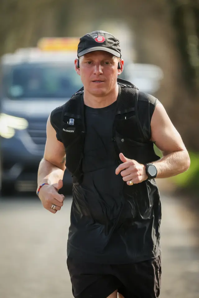Jamie Laing on the road for his ultra marathon challenge