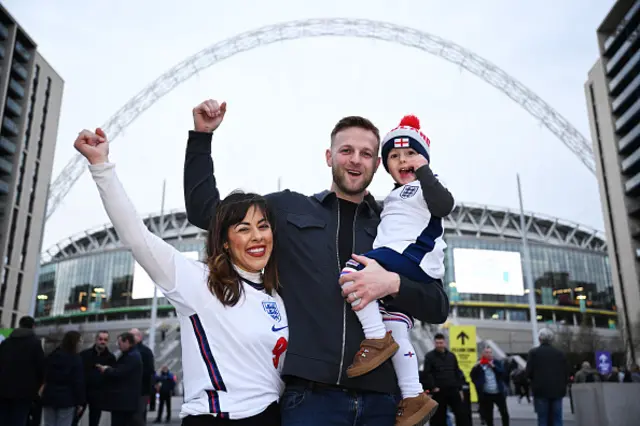 England fans outside Wembley